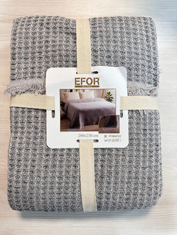 Покрывало EFOR пике HATİÇ  (FIORI) 200*220 дымчатый (FÜME)