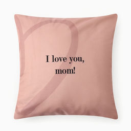 Чехол на подушку Этель Love you, mom, 40*40 см, 100 п/э, велюр