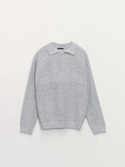 Джемпер с воротником поло regular fit / Zarina