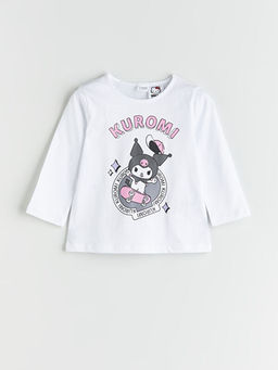 Bisiklet Yaka Kuromi Bask?l? K?z ?ocuk Pijama Tak?m?