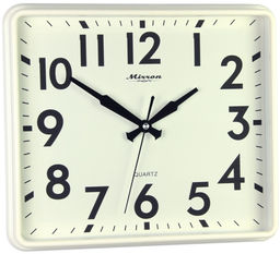 Настенные часы Mirron квадратные белые P3095ABB