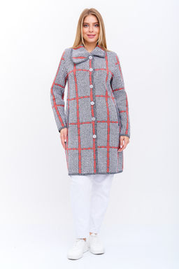 Кардиган К 1377/серо-ягодный микс (1205) - Злата фото 6