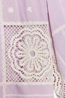 CONTRAST CROCHET SHIRT - Zara фото 7