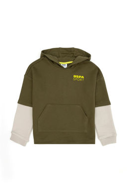 Толстовка цвета хаки для мальчика - U.s. polo assn фото 4