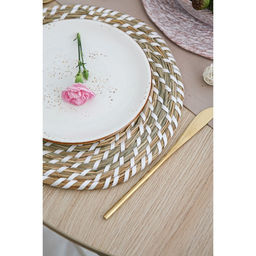 Салфетка сервировочная на стол Доляна Солнце, d=30 см, цвет белый  фото 12