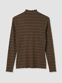 F?rf?rl? Dik Yaka ?izgili Kad?n Body