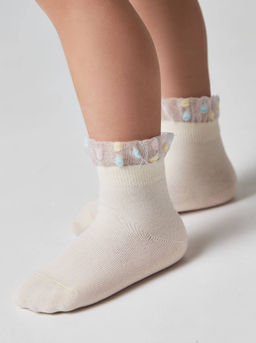 Цена за 2 пары CONTE-KIDS Короткие носки с воздушным пикотом TIP-TOP капучино