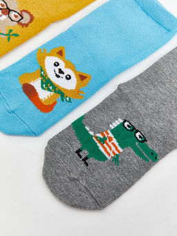 Desenli Erkek ?ocuk Soket ?orap 3l?