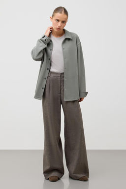 ЕВТ 3337/пряный базилик рубашка жен