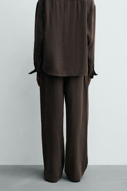 RELAXED FIT FLOWING TROUSERS - Zara фото 13
