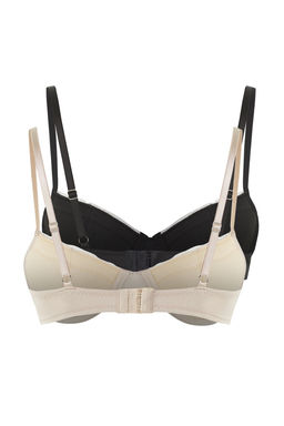 TRENDYOLMILLA Siyah-Bej 2li Paket Pamuklu Dantel Detayl? Kapl? T-Shirt Bra Orme Sutyen THMSS25SU00026  фото 12