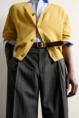 PANTAL?N RELAXED FIT PLIEGUES RAYAS / Gris - Zara фото 5