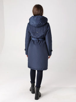 24332 Полупальто дем. т.синий - Dizzyway фото 3