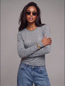 лонгслив паутинка полупрозрачный , 95% хлопок. 5% лайкра - Knitka wear фото 76