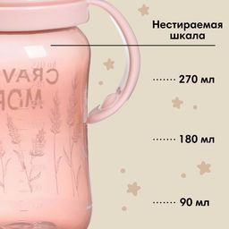 Поильник-непроливайка M&B Little world collection, мягкий носик, от 9 мес., 270 мл.