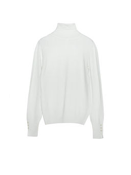 CONTE Вязаный свитер из итальянской пряжи с вискозой премиального качества LDK 055 off-white - Conte elegant фото 5