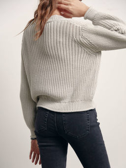 CONTE Фактурный джемпер из объемной пряжи с хлопком LDK 151 ash grey - Conte elegant фото 2