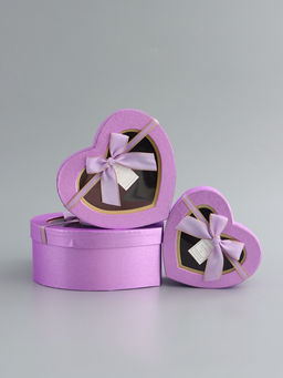 Набор подарочных коробок 3 в 1 сердца, 22?20?9; 18.5?17?7.5; 1 6?14?6 см