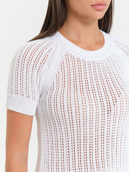 Блузка вязаная с рукавом реглан.