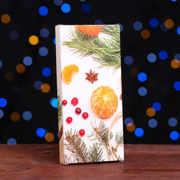 Цена за 5 шт. Коробка для шоколада новогодняя «Мандарины», 17×8×1.4 см