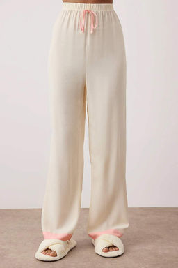 Ekru Biyeli Viskon Dokuma Pijama Tak?m? THMAW26PT00088 - Trendyolmilla фото 11