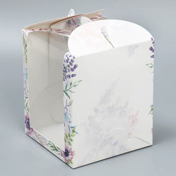 Цена за 5 шт. Коробка под маленький торт, кондитерская упаковка, Венок, 15?15?18 см