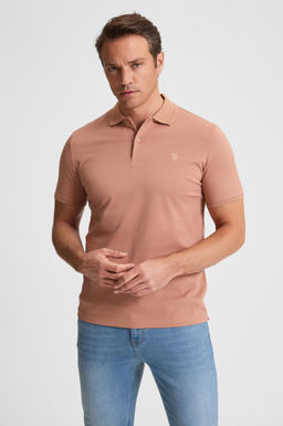 Erkek Pudra Regular Fit Polo Yaka Basic Ti__rt