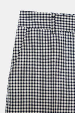 GINGHAM CHECK TROUSERS - Zara фото 9