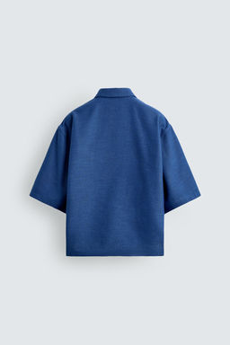 CAMISA BOXY FIT ESTRUCTURA / Azul?n - Zara фото 7