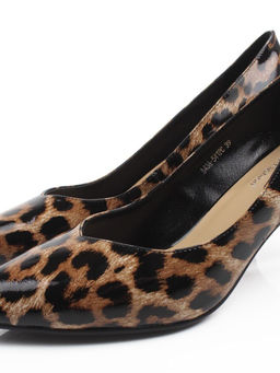 06-A43A-541PC BLACK/LEOPARD Туфли женские "Лодочки" (натуральная кожа)