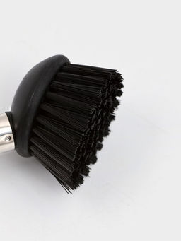 Дозатор для моющего средства Доляна «Милитари», 370 мл, с губкой и щёткой, чёрный