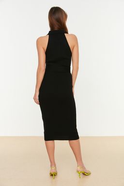 TRENDYOLMILLA Mavi Midi Triko Kemer Detayl? Elbise TWOSS22EL1031  фото 23