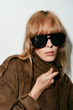 OVERSIZE FAUX SUEDE BIKER JACKET - Zara фото 13