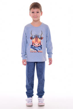 Пижама подростковая 11-042 (голубой) Бык
