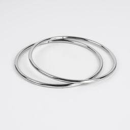 Цена за 2 шт. Ручки для сумки «Круг», металлические, d = 10 см, 2 шт, цвет серебряный