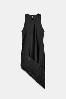 LONG SATIN TOP WITH FRINGING - Zara фото 9