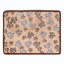 Коврик для отдыха животных, двусторонний (флис+ротанг), 40 х 30 см,бежевый - Пижон фото 3