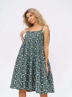 Сарафан женский, цвет зеленый белый