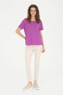 Женская фиолетовая футболка - U.s. polo assn фото 4