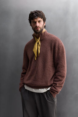 QUARTER-ZIP CONTRAST SWEATER - Zara фото 10