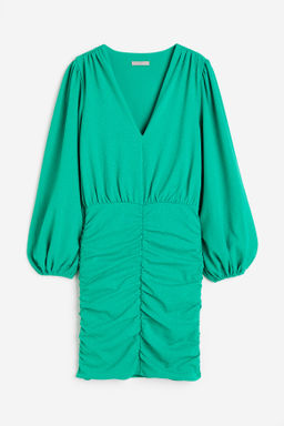 Vestido fruncido de punto