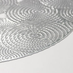 Цена за 12 шт. Салфетка сервировочная на стол Гипноз, d=38 см, цвет серебро - Simaland фото 6