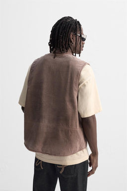 ZIP-UP WASHED GILET - Zara фото 3