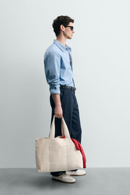 CAMISA REGULAR FIT CHAMBRAY / Azul claro - Zara фото 4