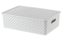 Корзинка с крышкой 7,5 л 35*24,5*10,5 см Береста светло-серая (модель 5221/08) - Elan gallery фото 3