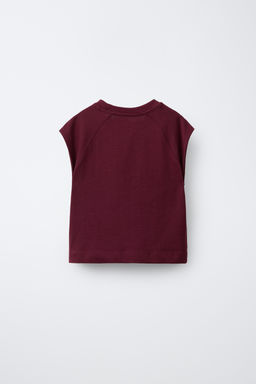 CAMISETA B?SICA MANGA RANGL?N / Burgundy - Zara фото 2