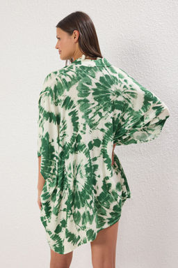 Soyut Desenli Mini Dokuma Kusakl? Plaj Kimono&Kaftan TBESS25KM00008 - Trendyolmilla фото 4