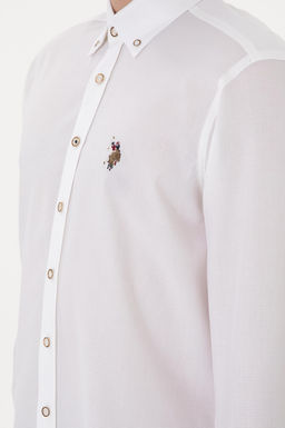 Erkek Beyaz Uzun Kollu Basic G_mlek Sepette S_rpriz _ndirim - U.s. polo assn фото 7