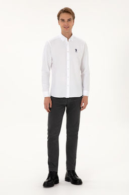 Erkek Beyaz Uzun Kollu Basic G_mlek Sepette S_rpriz _ndirim - U.s. polo assn фото 4