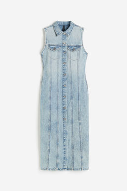Vestido denim con botonadura frontal